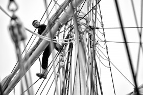 ACCASTILLAGE;BLACK AND WHITE;DECK FITTINGS;GREEMENT;NOIR ET BLANC;RIGGING;CORDAGE;ROPE