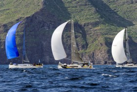 COURSE;DUO;OFFSHORE;RACE;REGATE;REGATTA;SAILING;SINGLE HANDED;SOLO;TRANSAT;TRANSATLANTIQUE;VOILE;DEPART;START;SPI;SPINNAKER