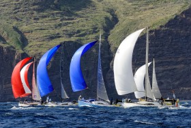 COURSE;DUO;OFFSHORE;RACE;REGATE;REGATTA;SAILING;SINGLE HANDED;SOLO;TRANSAT;TRANSATLANTIQUE;VOILE;DEPART;START;SPI;SPINNAKER