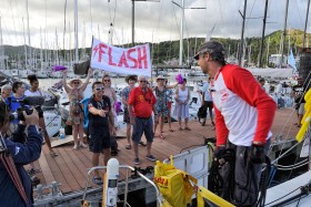 ACCUEIL;COURSE;DUO;HAPPINESS;JOIE;OFFSHORE;PUBLIC;RACE;REGATE;REGATTA;SAILING;SINGLE HANDED;SOLO;TRANSAT;TRANSATLANTIQUE;VOILE;WELCOME