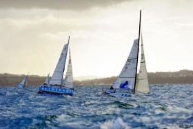 VOILE;SAIL;COURSE;RACE;REGATE;REGATTA;MINI 6.50;MER;SEA;PAYSAGE;LANDSCAPE;PRES;UPWIND