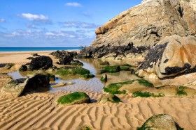 SABLE;SAND;PLAGE;BEACH;MAREE;TIDE;ROCHER;ROCK;ESTRAN;FORESHORE;MER;SEA