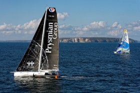 COURSE AU LARGE;GLOBE SERIES;IMOCA;OFFSHORE;RACE;SAILING;VOILE;START;DEPART