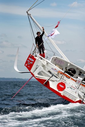 COURSE AU LARGE;GLOBE SERIES;IMOCA;OFFSHORE;RACE;SAILING;VOILE;ARRIVEE;FINISH