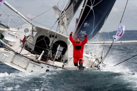 COURSE AU LARGE;GLOBE SERIES;IMOCA;OFFSHORE;RACE;SAILING;VOILE;ARRIVEE;FINISH