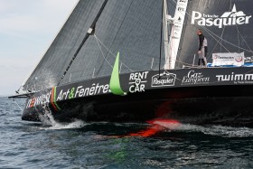 COURSE AU LARGE;GLOBE SERIES;IMOCA;OFFSHORE;RACE;SAILING;VOILE;ARRIVEE;FINISH