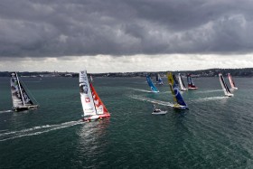 COURSE AU LARGE;GLOBE SERIES;IMOCA;OFFSHORE;RACE;SAILING;VOILE;START;DEPART