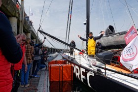 COURSE AU LARGE;GLOBE SERIES;IMOCA;OFFSHORE;RACE;SAILING;VOILE;ARRIVEE;FINISH