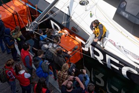 COURSE AU LARGE;GLOBE SERIES;IMOCA;OFFSHORE;RACE;SAILING;VOILE;ARRIVEE;FINISH