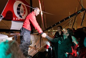 COURSE AU LARGE;GLOBE SERIES;IMOCA;OFFSHORE;RACE;SAILING;VOILE;ARRIVEE;FINISH