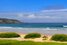 PLAGE;BEACH;SABLE;SAND;FINISTERE;PENN AR BED;BRETAGNE;BRITTANY;POINTE DU RAZ;POINTE DU VAN;CLEDEN CAP SIZUN;PLOGOFF;PAYSAGE;BORD DE MER;SEASCAPE;SEASHORE