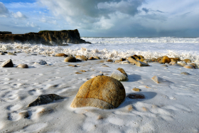 BORD DE MER;ECUME;FOAM;HOULE;PORT BARA;SAINT PIERRE QUIBERON;SEASHORE;SWELL;VAGUES;WAVES;GALET;PEBBLE