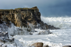 PORT BARA;SAINT PIERRE QUIBERON;BORD DE MER;SEASHORE;VAGUES;WAVES;HOULE;SWELL;ECUME;FOAM