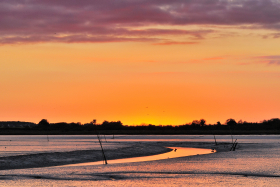 COUCHANT;COUCHER DE SOLEIL;SUNSET;REFLET;REFLECTION;CIEL;SKY;MAREE;TIDE;NUAGE;CLOUD;MORBIHAN;CREPUSCULE;TWILIGHT;RHUYS