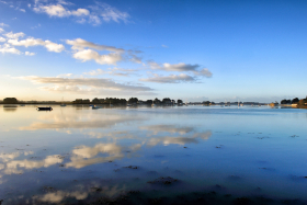 PAYSAGE;BORD DE MER;SEASCAPE;LANDSCAPE;MORBIHAN;GOLFE;GOLFE DU MORBIHAN;SENE;SAINT ARMEL;REFLECTION;REFLET